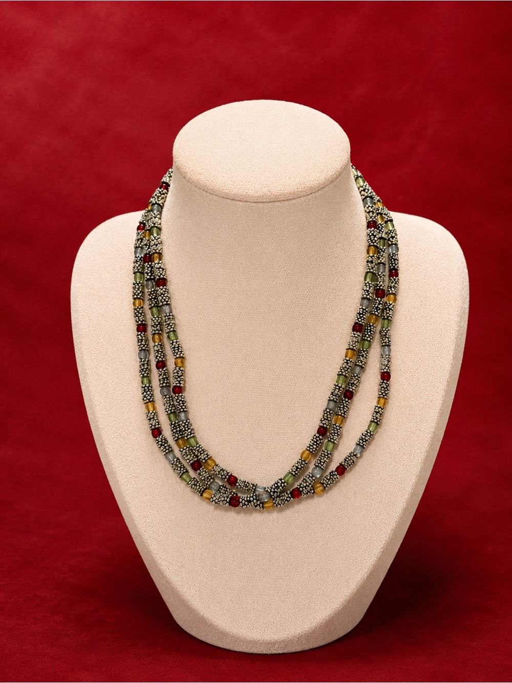 Signed Napier Multi Strand Necklace